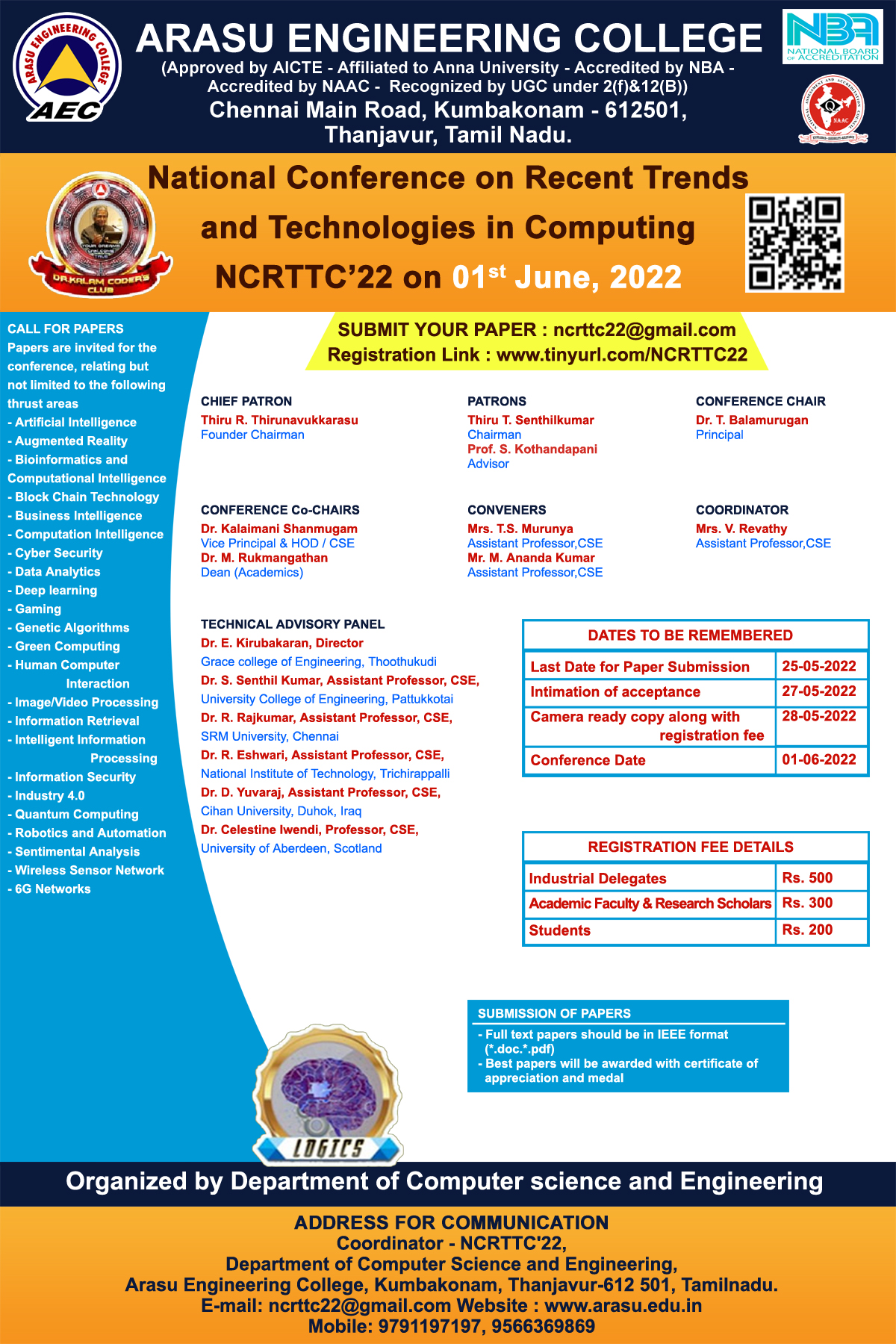 National Conference on Recent Trends and Technologies in Computing