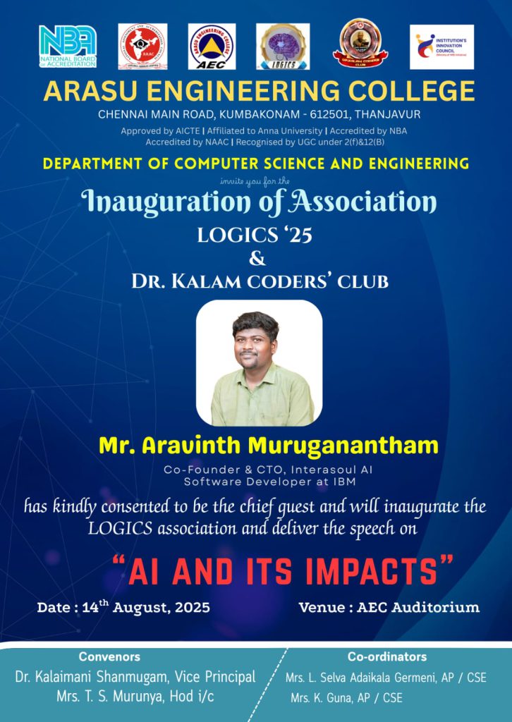Association inauguration of Logics'25 and Dr. Kalam Coders' Club
